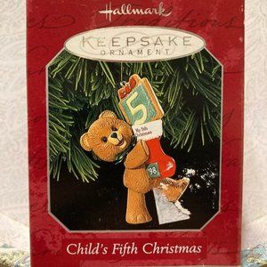 Hallmark Keepsake Ornament 1998 Child’s Fifth Christmas Child’s Age Collection